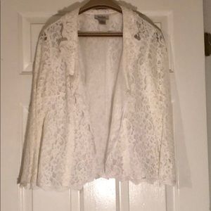 Cream Lace Blazer